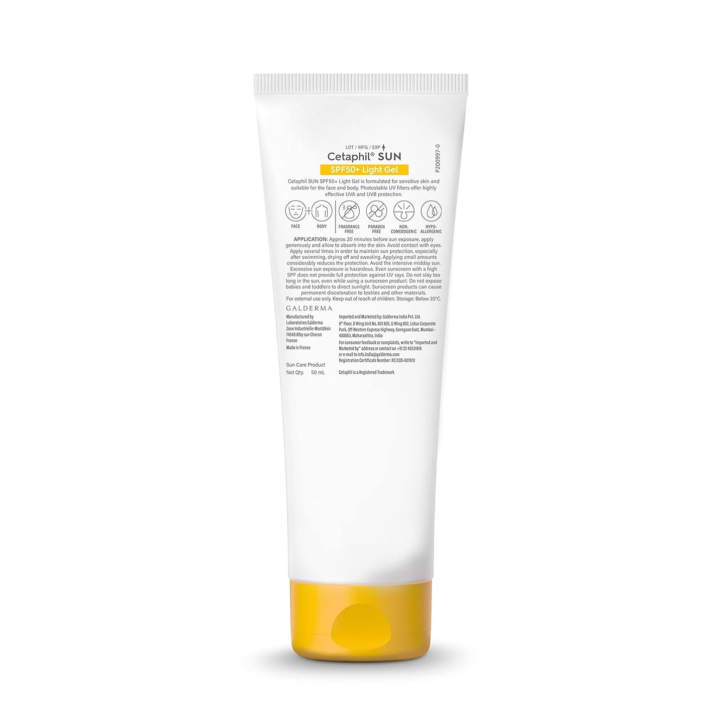 Cetaphil Sun SPF 50 Light Gel - Sensitive Skin 50 ml