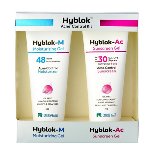 Regaliz Hyblock Acne Control Kit | Moisturizing Gel & Sunscreen Gel