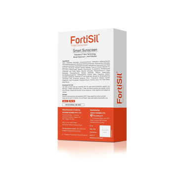 Fortisil Spf 50+ Spf PA+++ Tinted Smart Sunscreen ,50gm