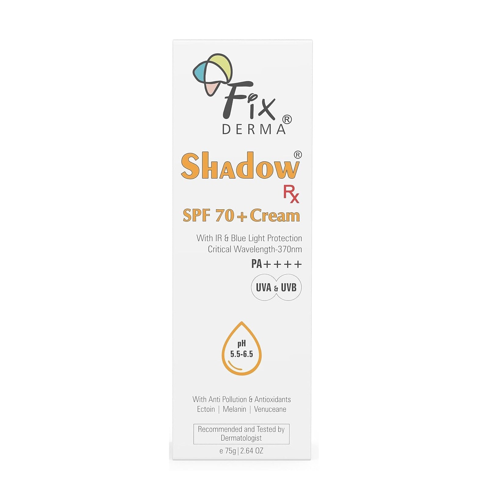 fixderma Shadow SPF 70+ Cream, 75gm