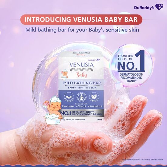 Venusia Baby Mild Bathing Bar,