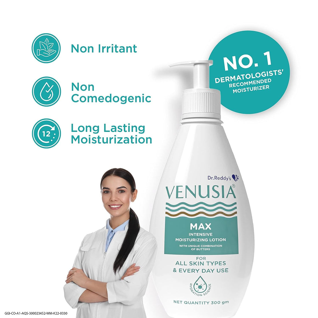 Venusia Max Intensive Moisturing Lotion, 500g