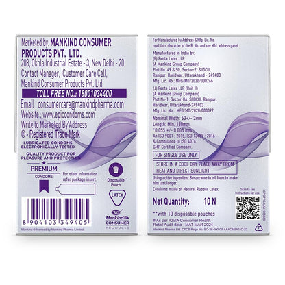 Manforce Epic Playmax Climax Delay Ultra Thin Condom| 10N