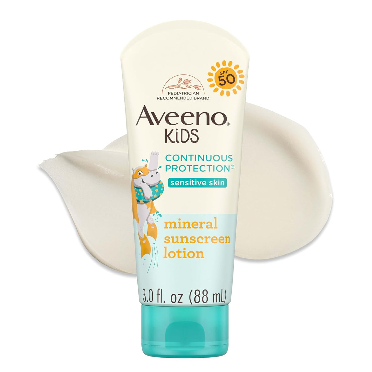 Aveeno Kids Continuous Protection® Lotion Sunscreen with Broad Spectrum, SPF 50 3.0 fl. oz, 88ml