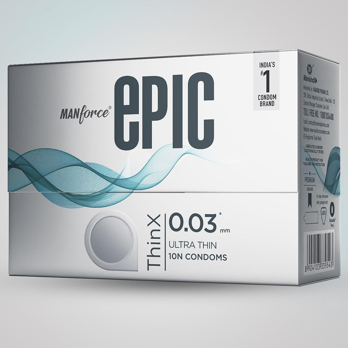 Manforce Epic Thinx Ultra Thin Condoms for Men - 10 count