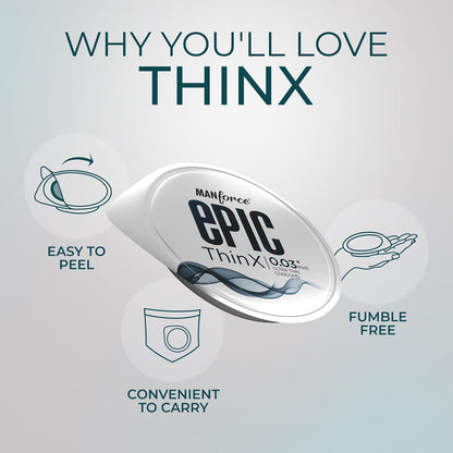 Manforce Epic Thinx Ultra Thin Condoms for Men - 10 count