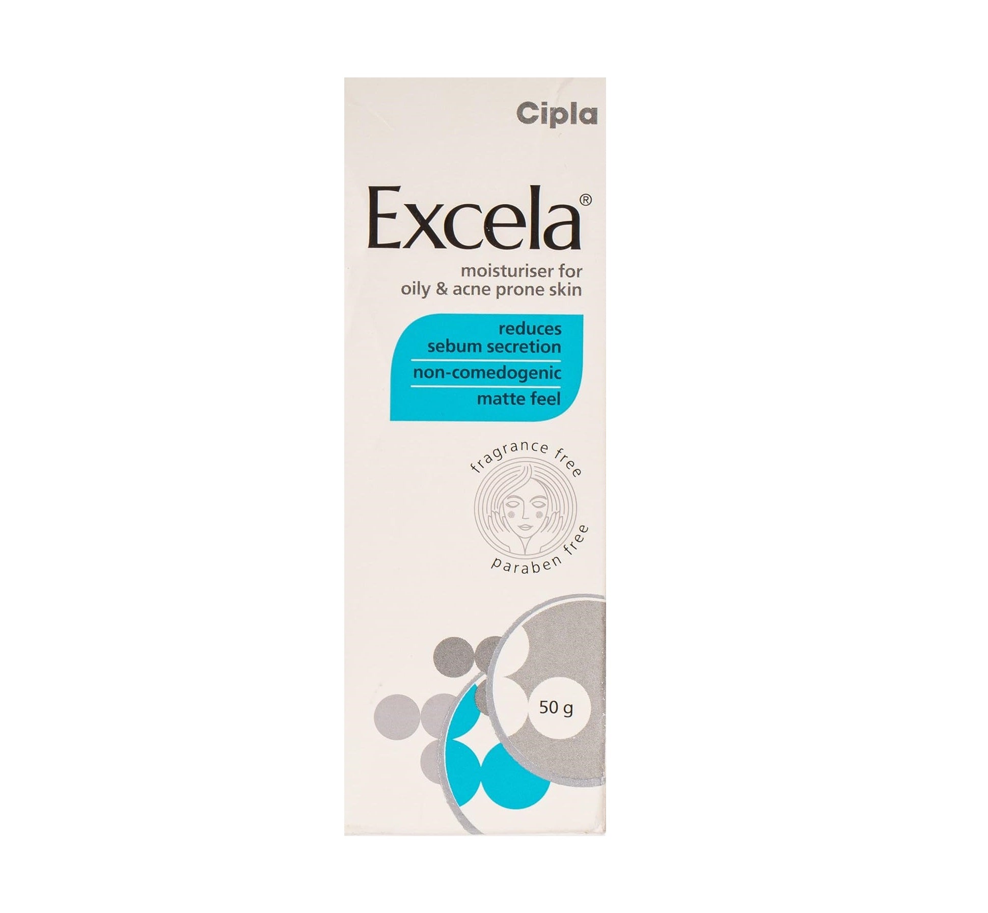Excela Moisturiser for oily & acne prone skin, 50gm