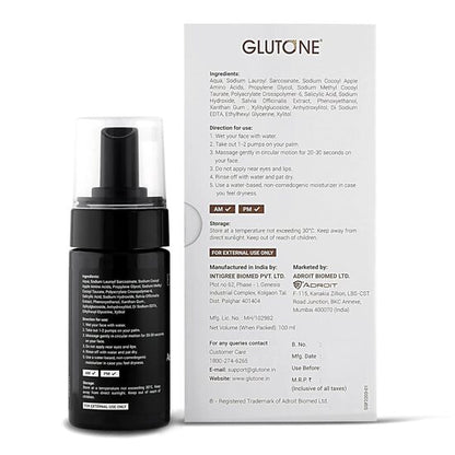 Glutone 2% salicylic Foaming Face wash,