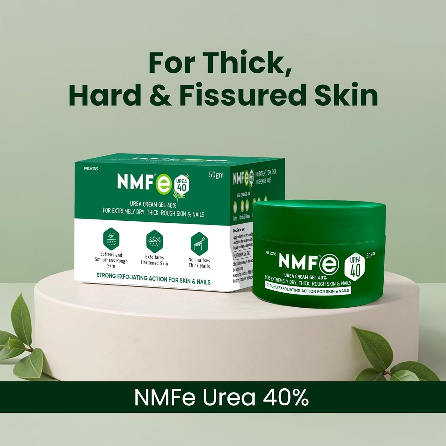 NMFe Urea 40% Cream Gel For Extremely Dry Skin & Nails,, 50gm