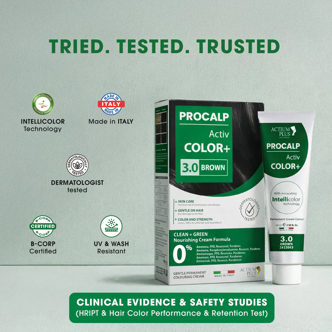 Actium Plus PROCALP Activ Color+ | (3.0-BROWN), 60ml