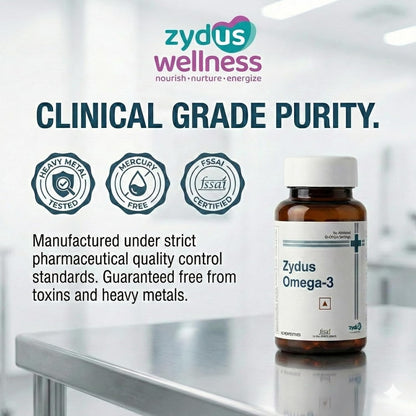 Zydus Omega 3 1000mg Capsules 60 Softgels