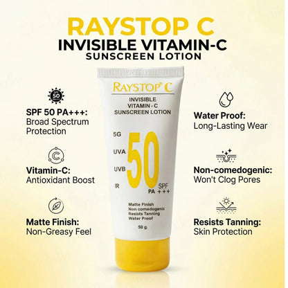 Raystop C Invisible Vitamin-C Sunscreen SPF 50 PA+++ 45gm
