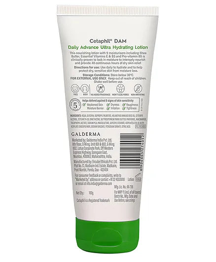 Cetaphil DAM Daily Advance Ultra Hydrating Lotion 100gm