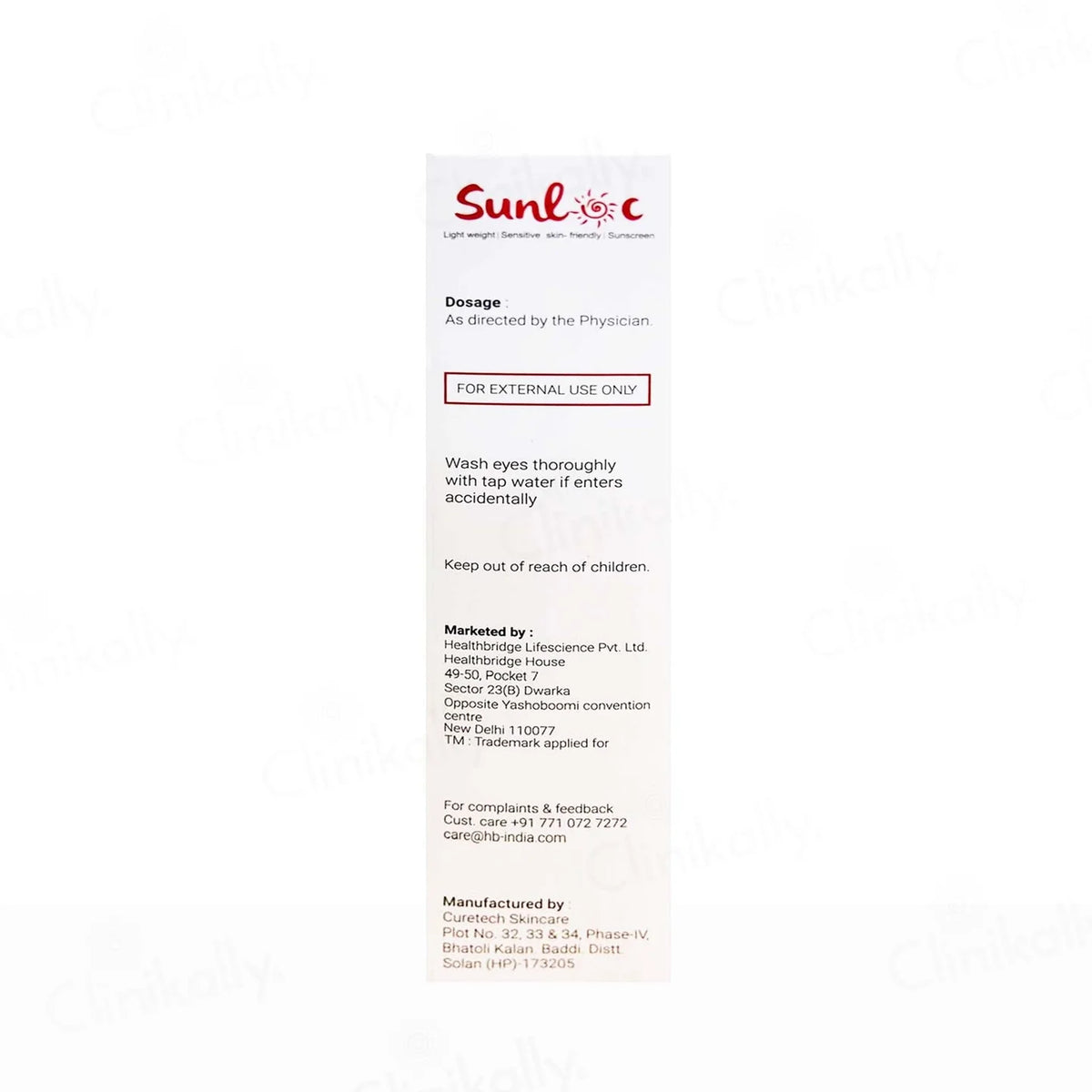 Sunloc Lightweight Matte Sunscreen SPF 50+ PA+++ 60gm