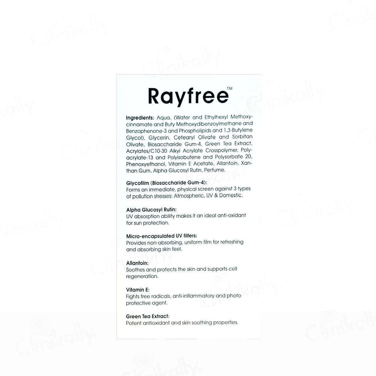 Rayfree Nano Gel Sunscreen SPF 50 PA+++ 50gm