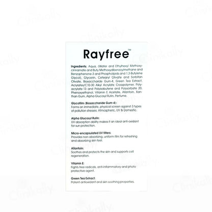 Rayfree Nano Gel Sunscreen SPF 50 PA+++ 50gm