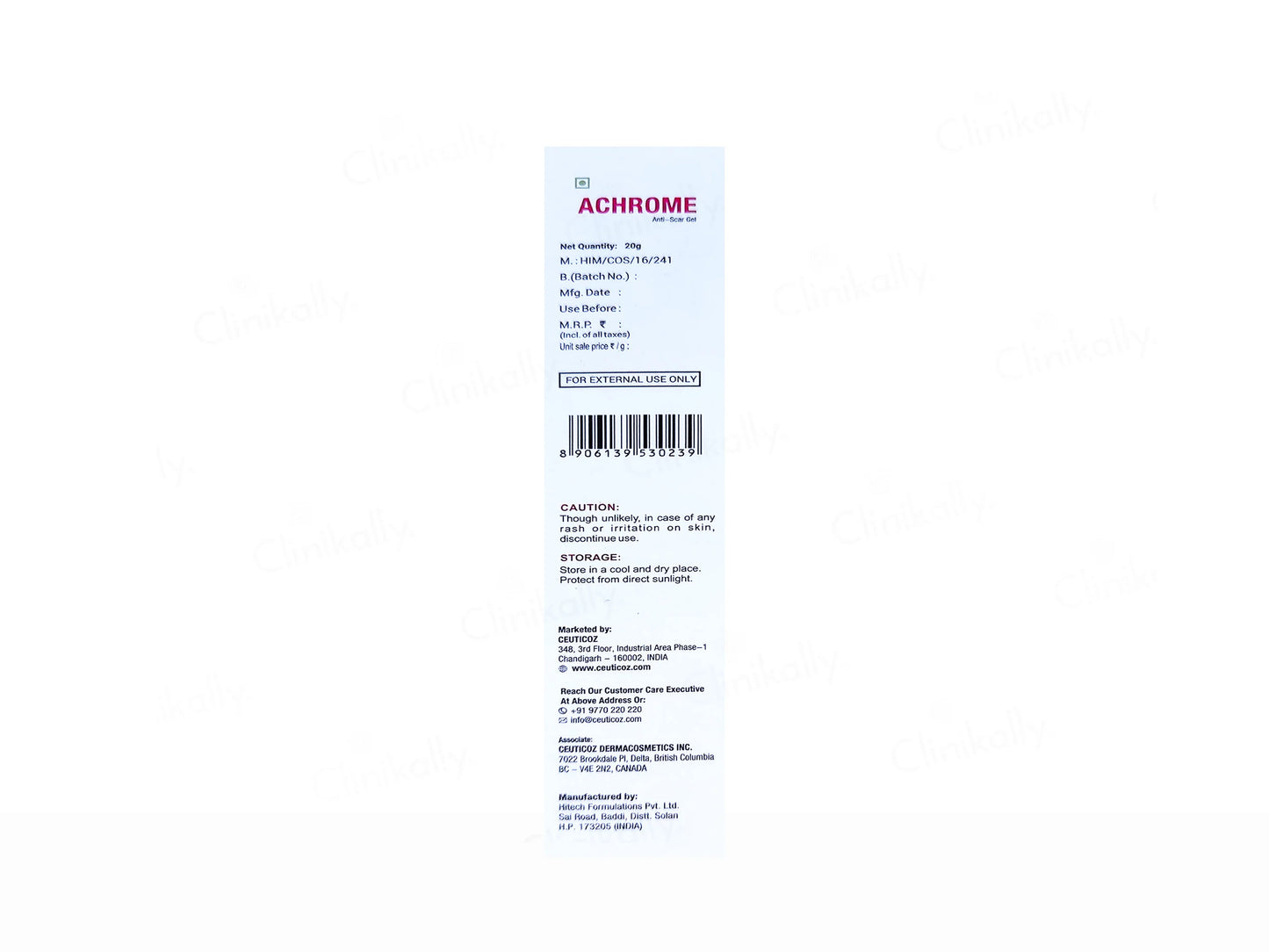 Ceuticoz Achrome Anti-Scar Gel, 20gm