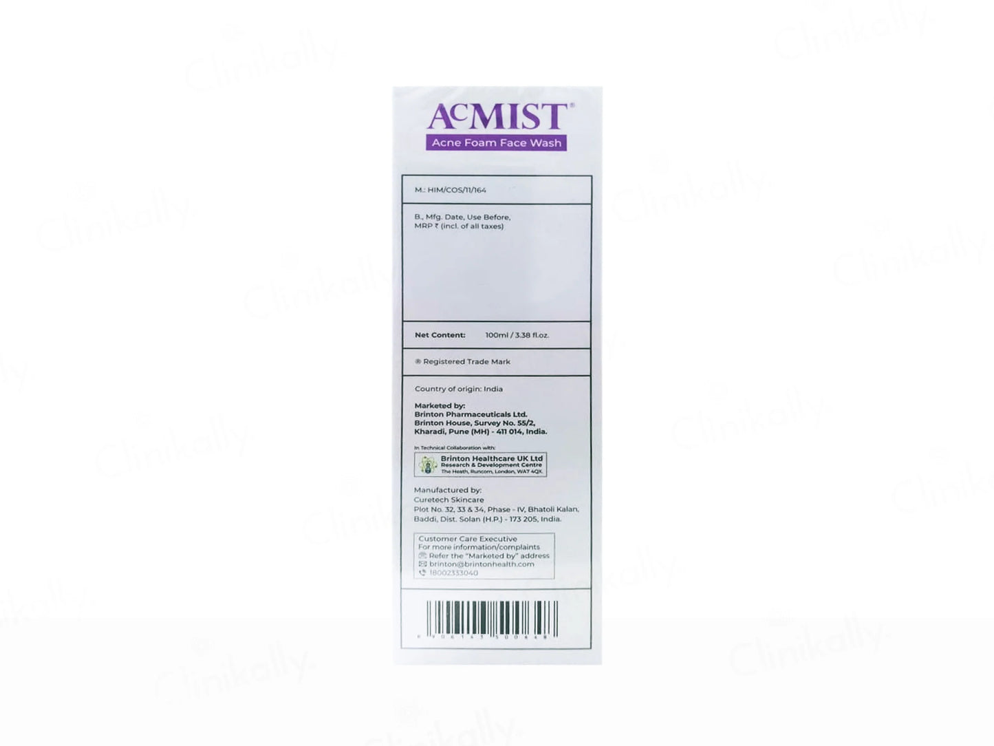 Acmist Acne Foam Face Wash 100ml