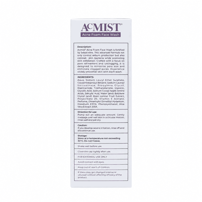 Acmist Acne Foam Face Wash 100ml