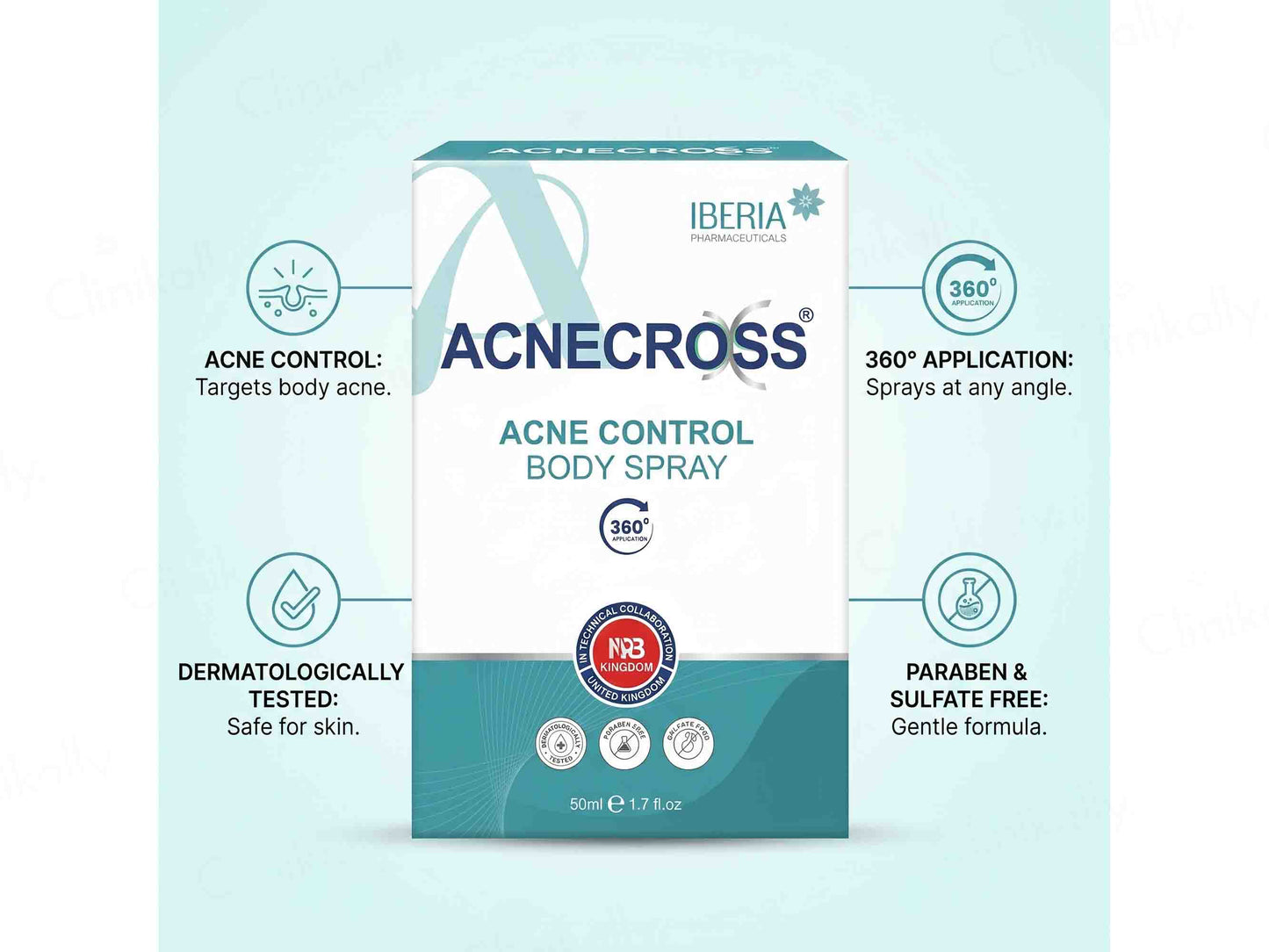 Acnecross Acne Control Body Spray,