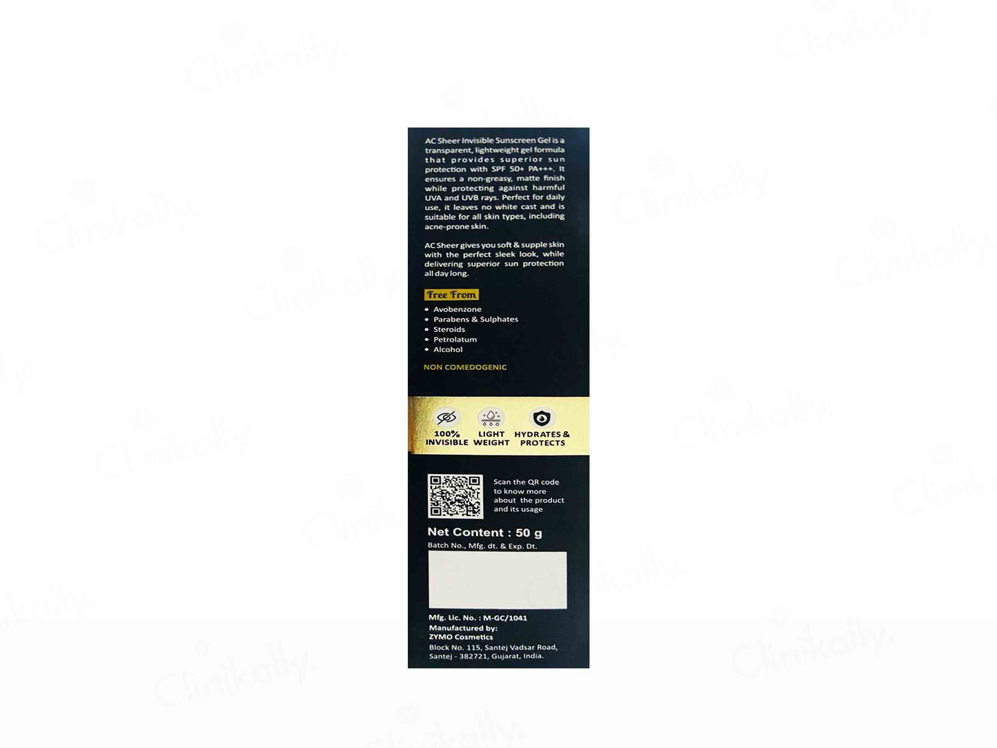 Acsheer Invisible Sunscreen Gel SPF 50+ PA+++ 50gm