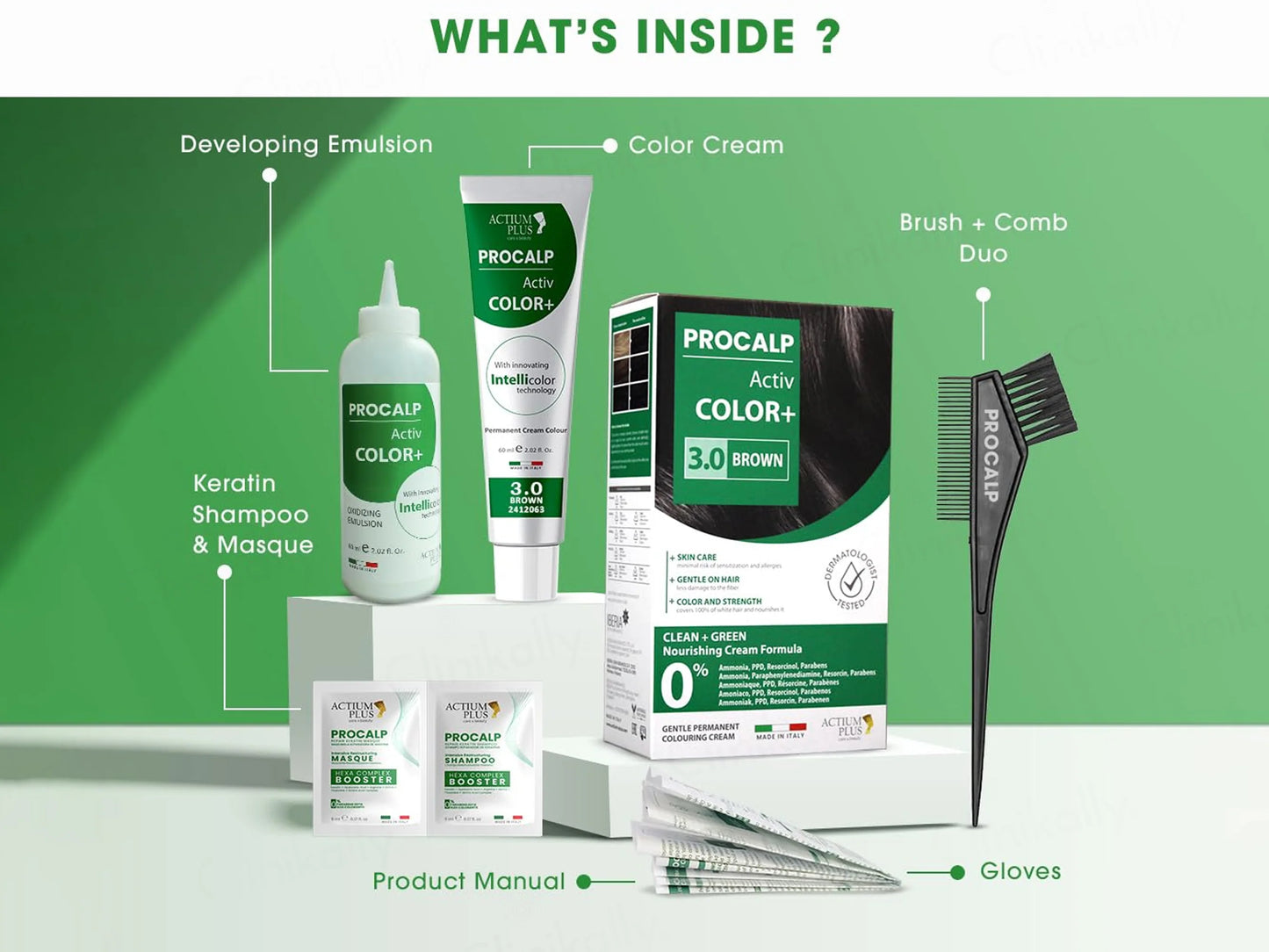 Actium + Procalp Activ Color + 3.0 Brown 60ml
