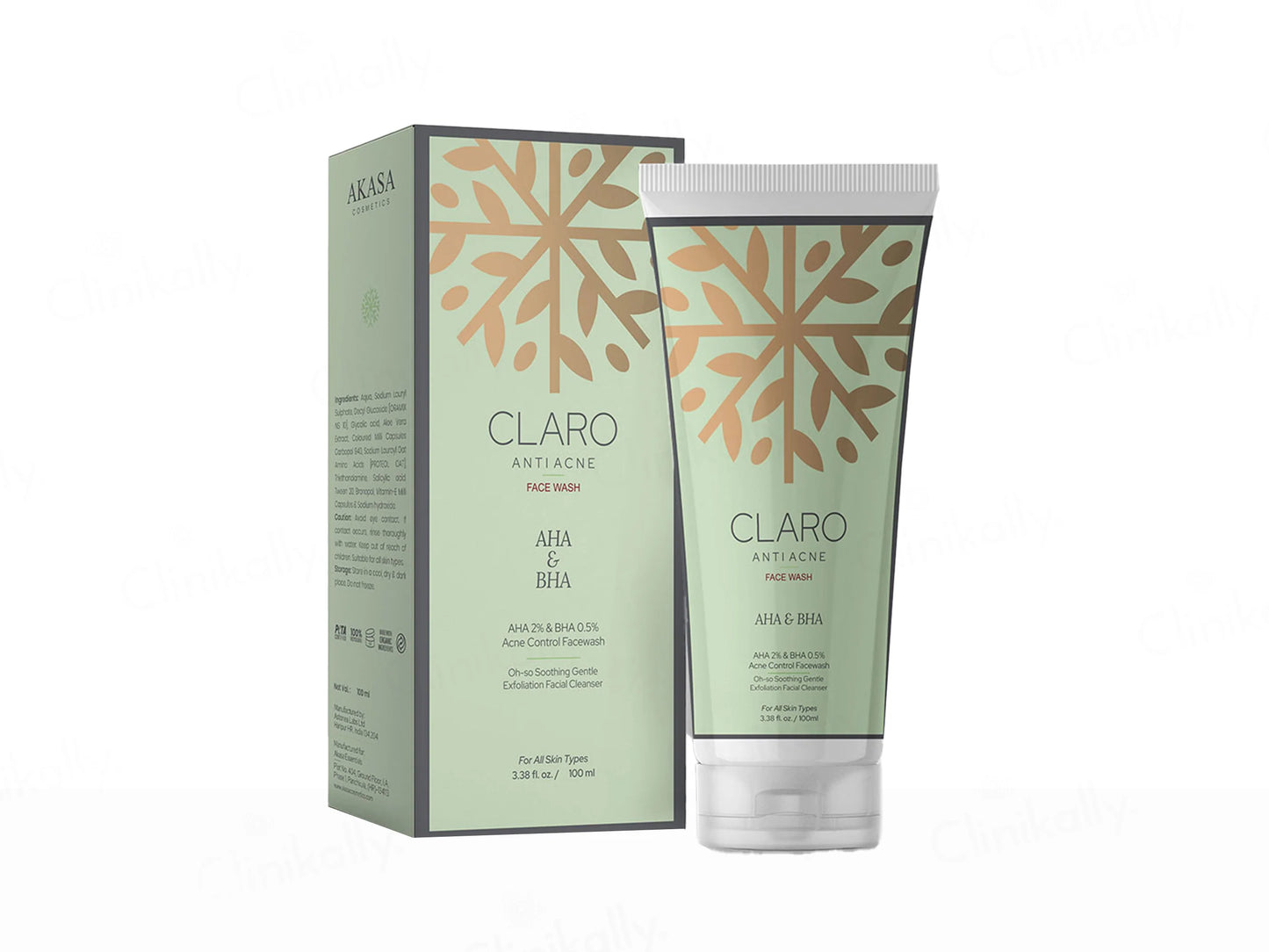 Claro AHA & BHA Anti Acne Face Wash 100ml
