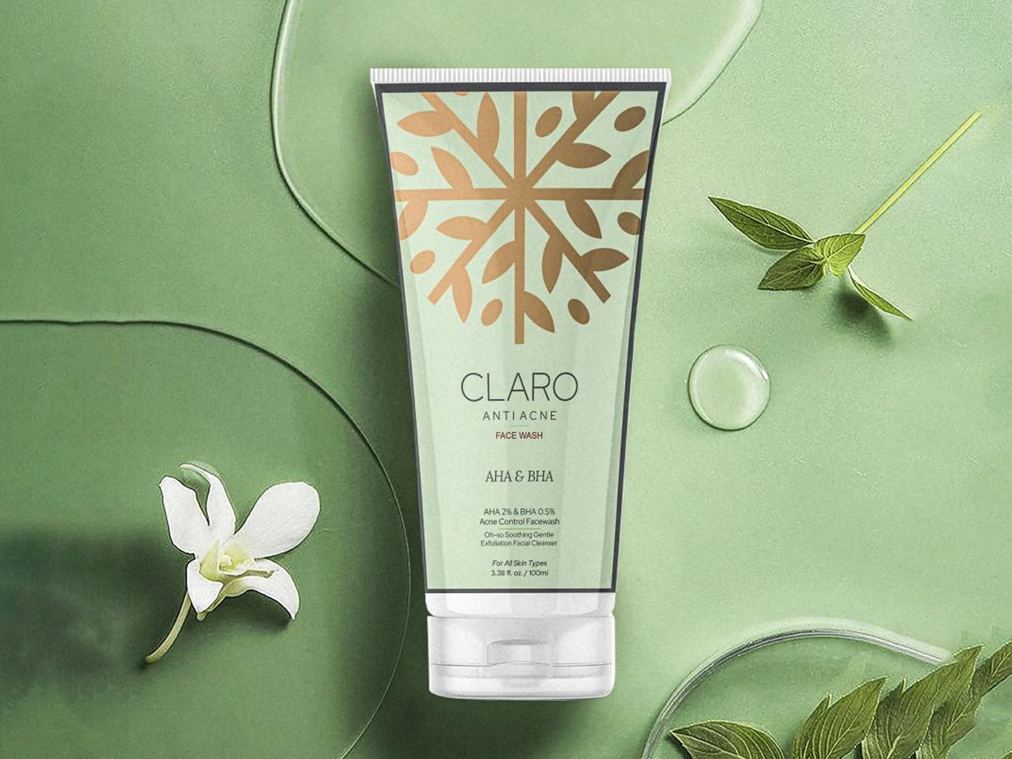 Claro AHA & BHA Anti Acne Face Wash 100ml
