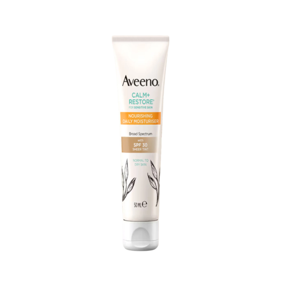 Aveeno Calm + Restore Nourishing Daily Moisturiser Sheer Tint SPF 30, 50ml