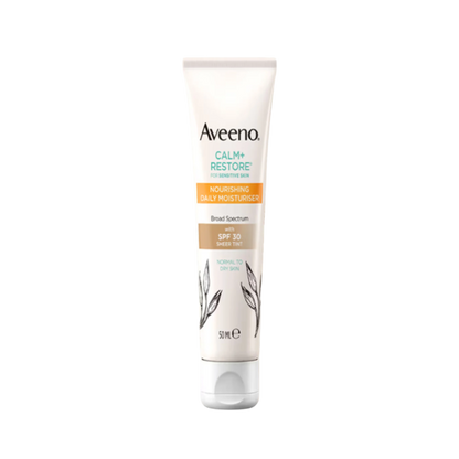 Aveeno Calm + Restore Nourishing Daily Moisturiser Sheer Tint SPF 30, 50ml