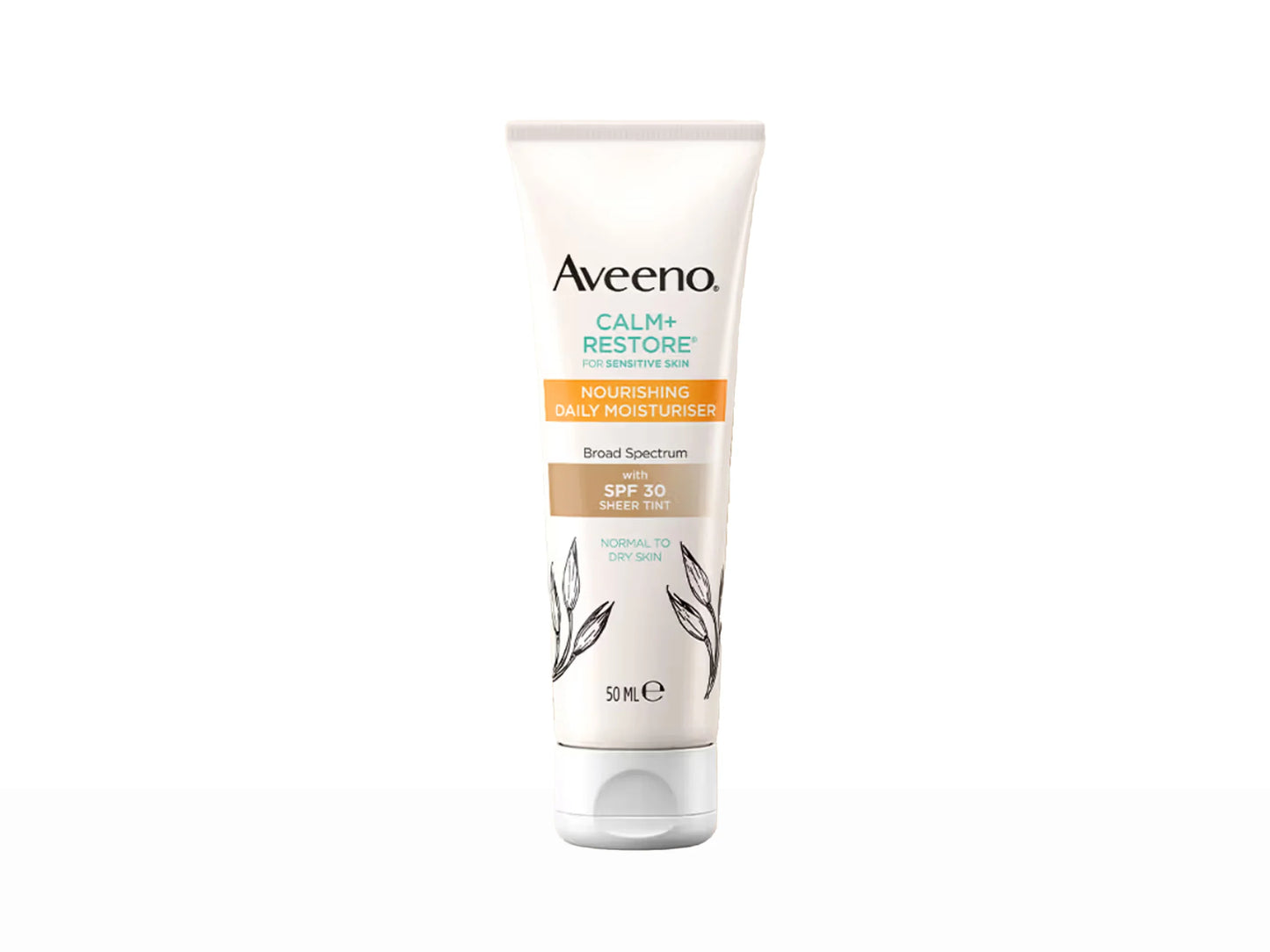 Aveeno Calm + Restore Nourishing Daily Moisturiser Sheer Tint SPF 30, 50ml