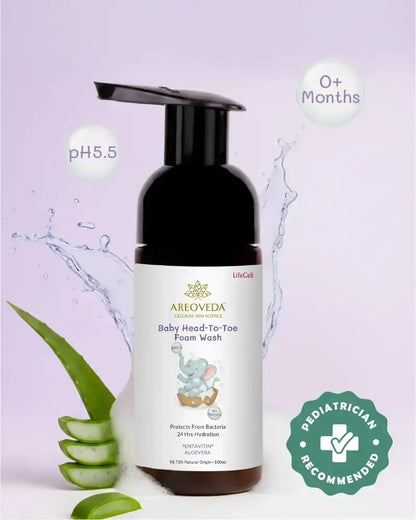 AreoVeda Baby Head To Toe Foam Wash 100ml
