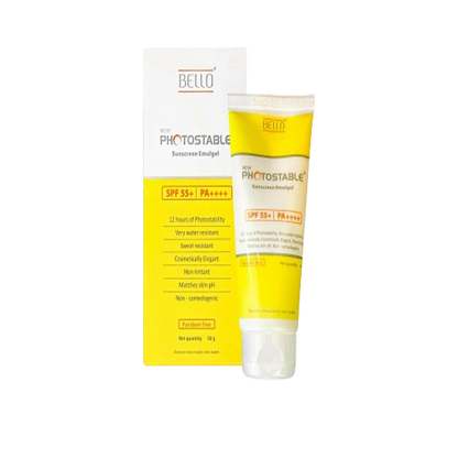 Bello Photostable Sunscreen Emulgel SPF-55, 50g