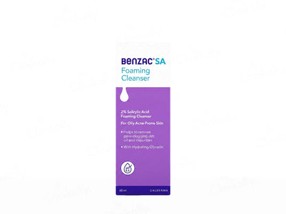 Benzac SA 2% Salicylic Acid Foaming Cleanser, 60ml