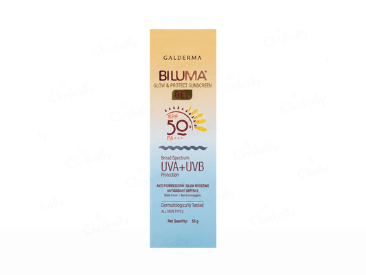 Biluma Glow & Protect Sunscreen Gel SPF 50+ PA+++, 55gm