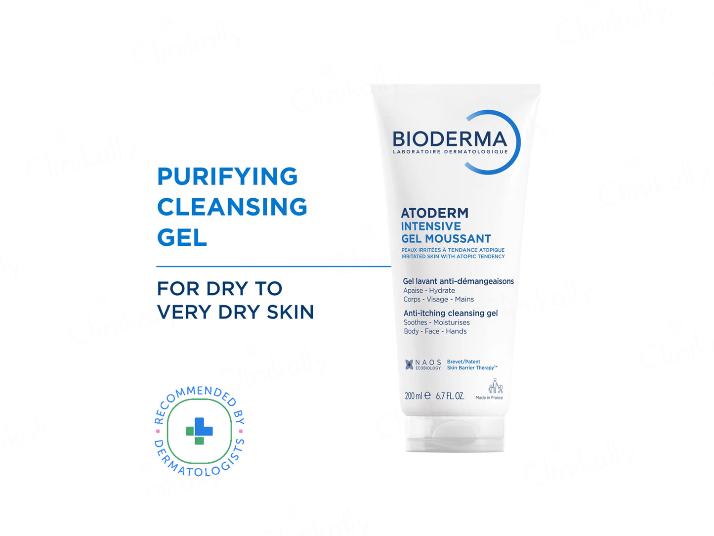 Bioderma Atoderm Intensive Gel Moussant Anti-Itching Cleansing Gel, 200ml