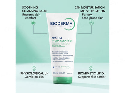 Bioderma Sebium Hydra Soothing Balm Cleanser, 200ml