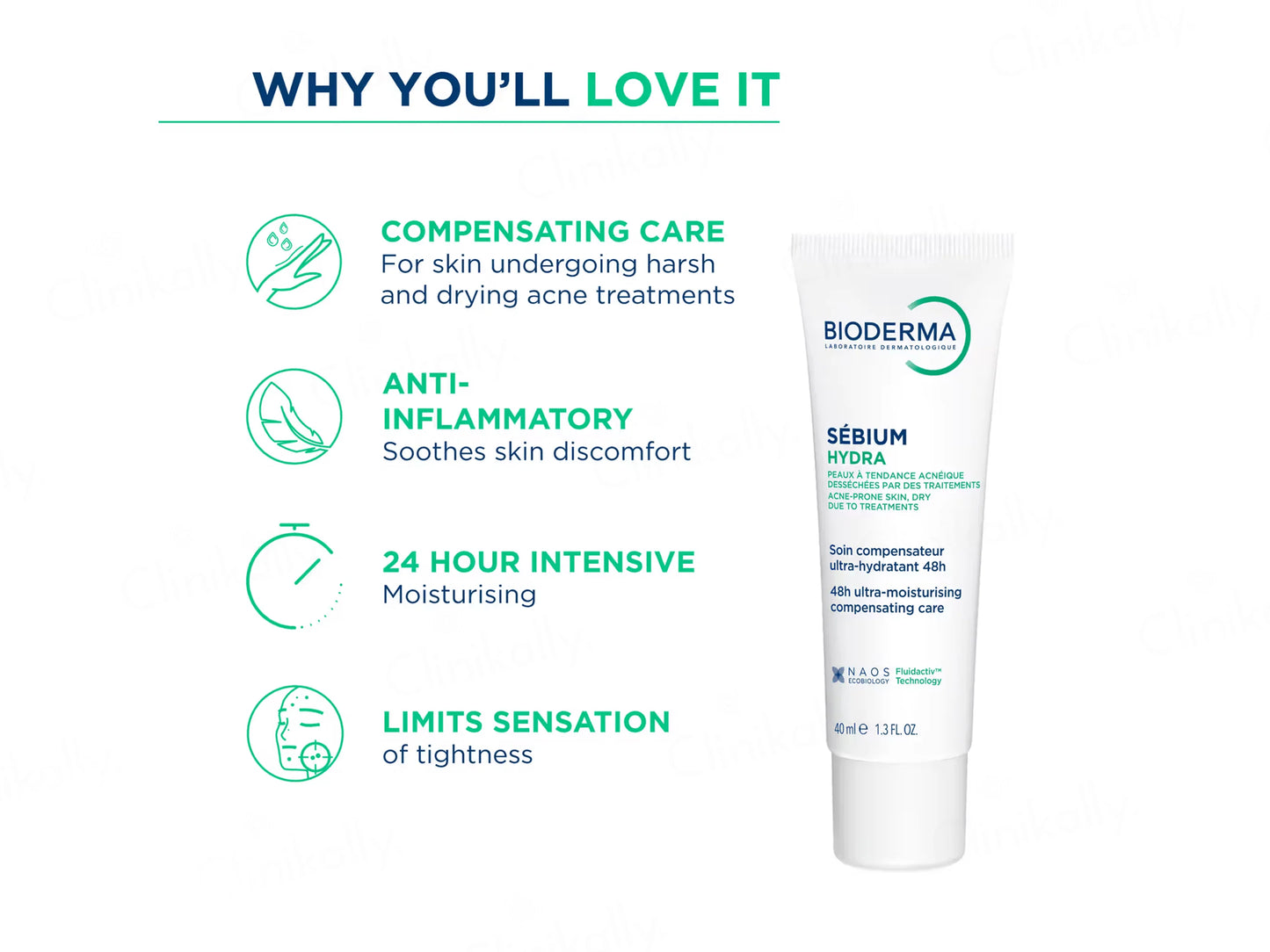 Bioderma Sebium Hydra Ultra-Moisturising Compensating Care Cream, 40ml