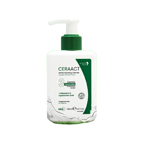 Actium Plus CERAACT Gentle Hydrating Cleanser For Normal To Dry Skin - Vitamin E & Hyaluronic Acid | Fragrance-Free Cleanser 150ml