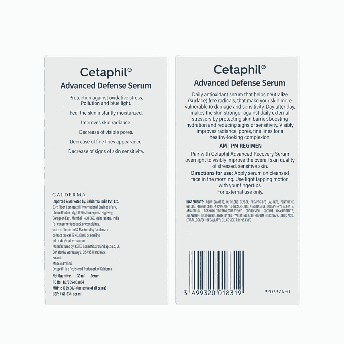 Cetaphil Advanced Defense AM Serum 30ml