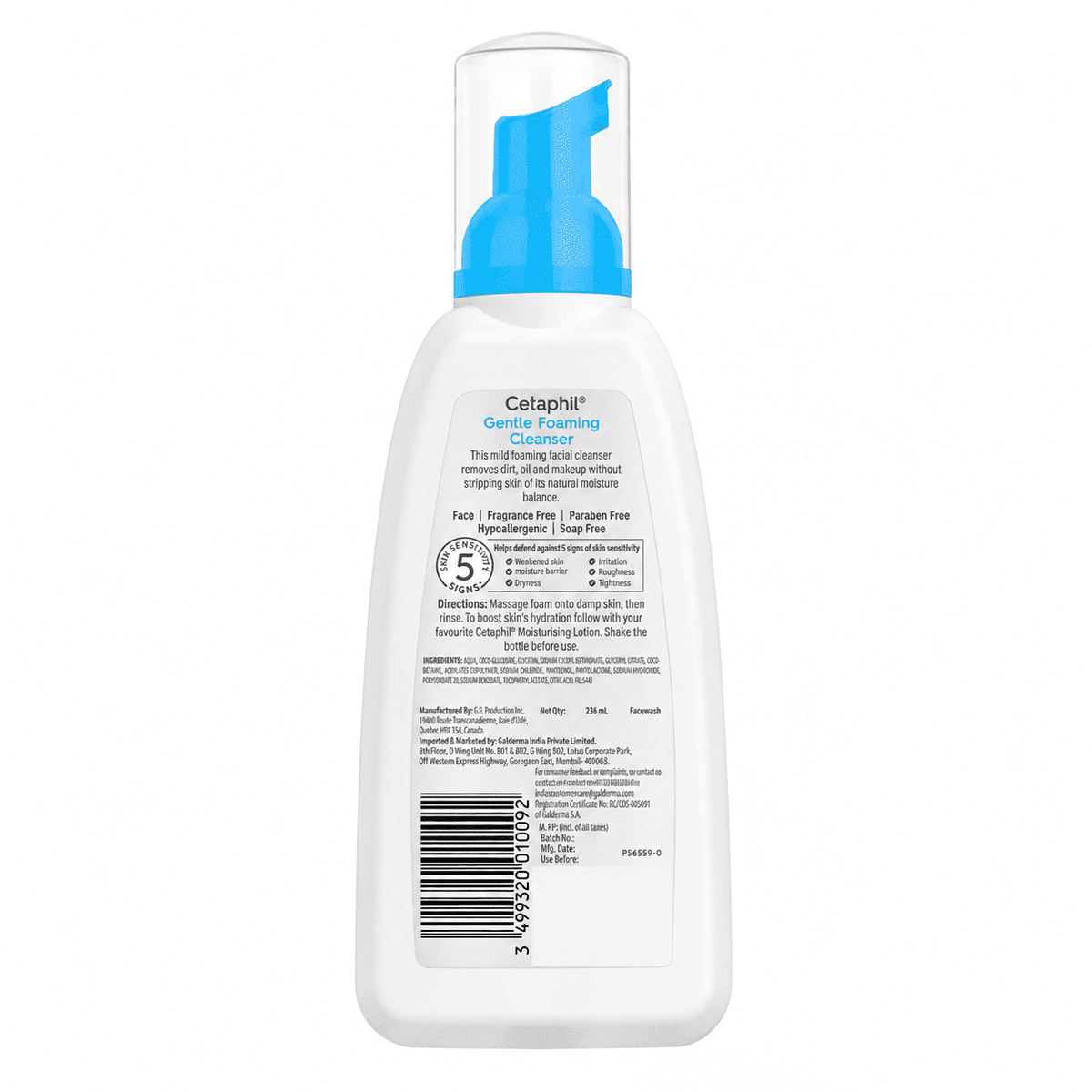 Cetaphil Gentle Foaming Cleanser 236ml