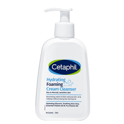 Cetaphil Hydrating foaming Cream Cleanser 236ml