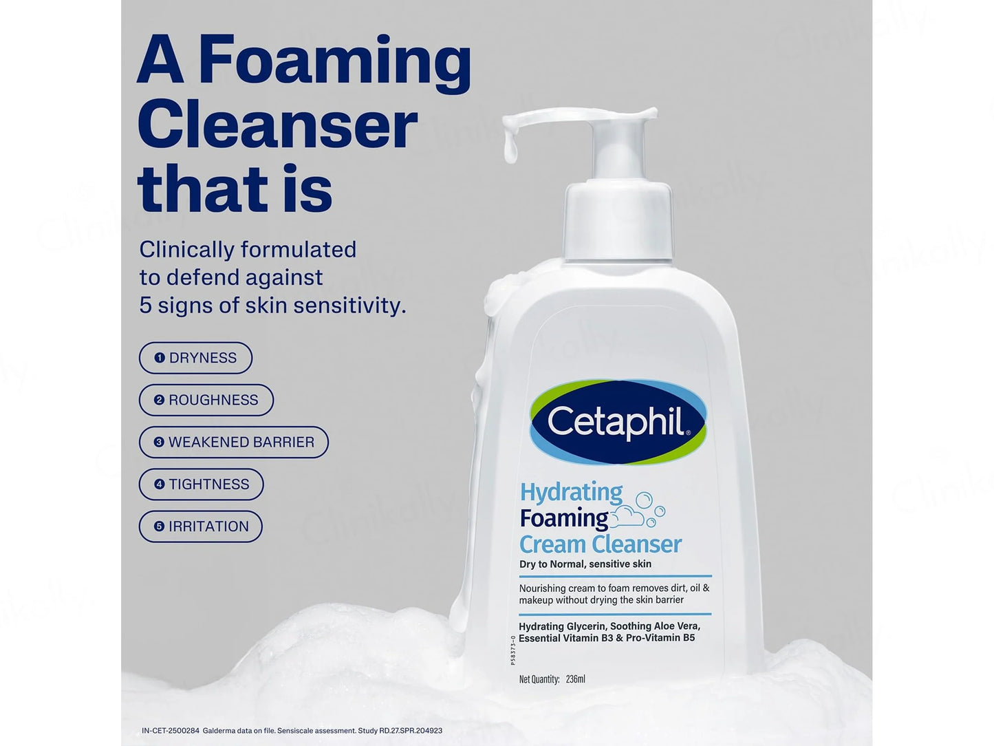 Cetaphil Hydrating foaming Cream Cleanser 236ml
