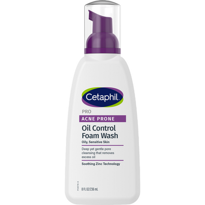 Cetaphil PRO Oil Control Foam Face Wash for Acne & Oily Prone Skin, 236ml