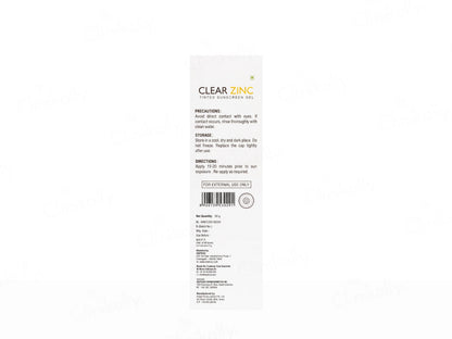 Ceuticoz Clear Zinc Tinted Sunscreen Gel SPF 50 PA++++ (Ivory), 50gm