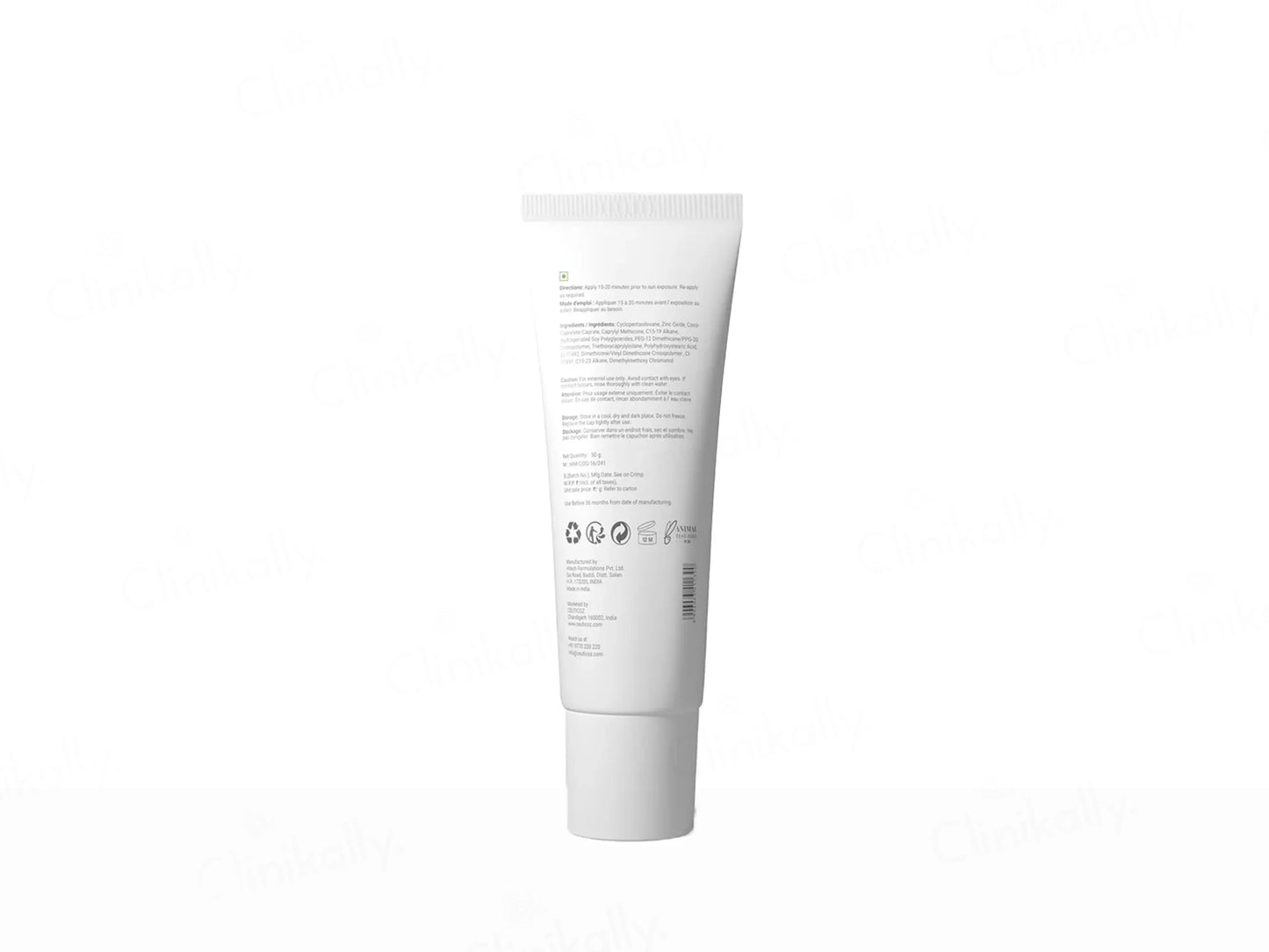 Ceuticoz Clear Zinc Tinted Sunscreen Gel SPF 50+ PA++++ (Bronze), 50 gm