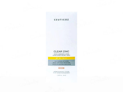 Ceuticoz Clear Zinc Tinted Sunscreen Lotion SPF 50+ PA++++ (Ivory), 50ml