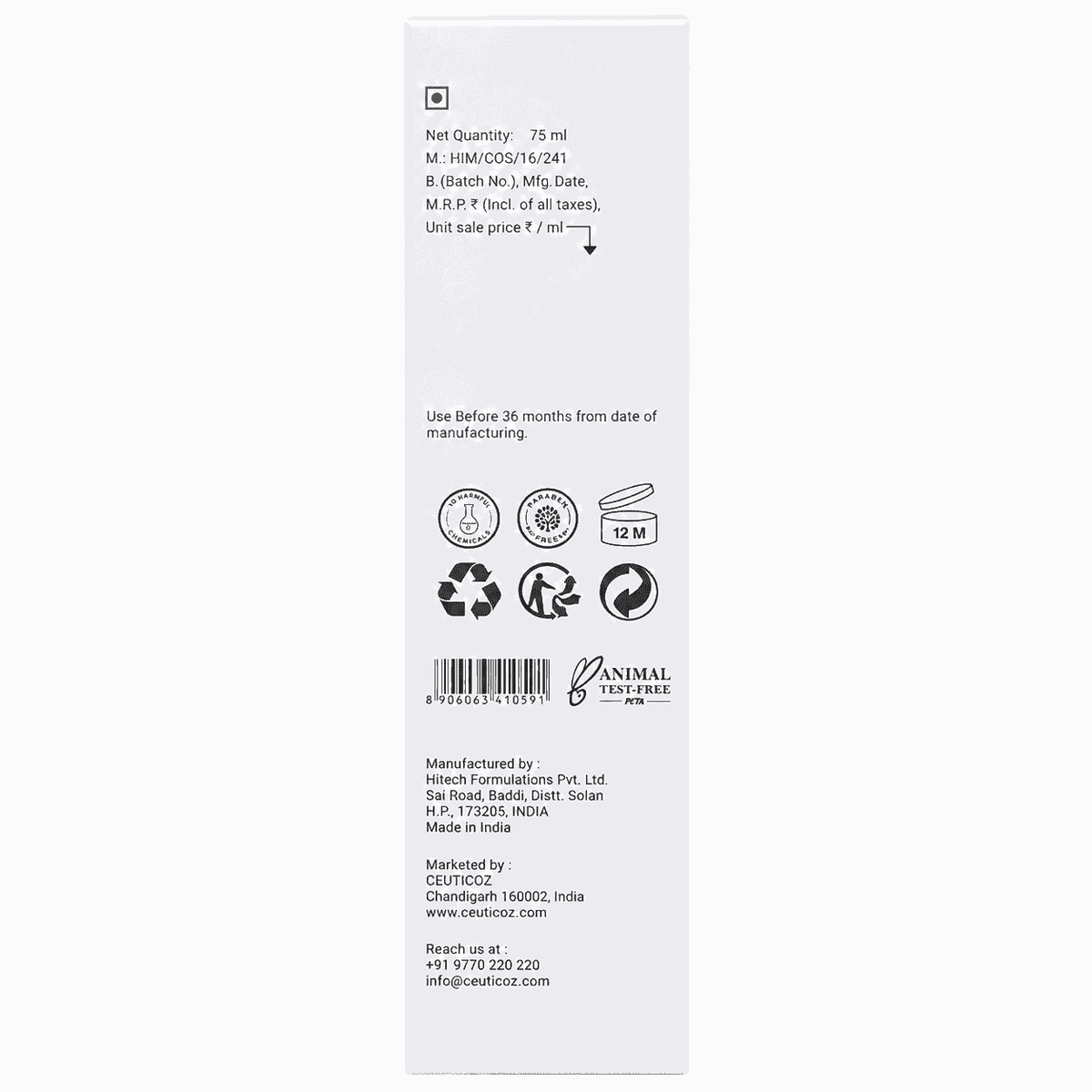 Ceuticoz Curalite Exfoliating Face Wash 75ml
