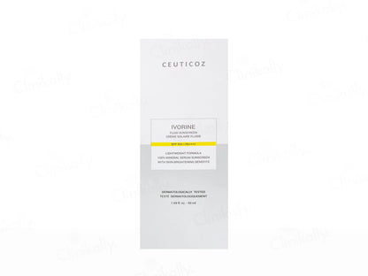 Ceuticoz Ivorine Lighweight Mineral Fluid Sunscreen SPF 50+ PA+++, 50ml