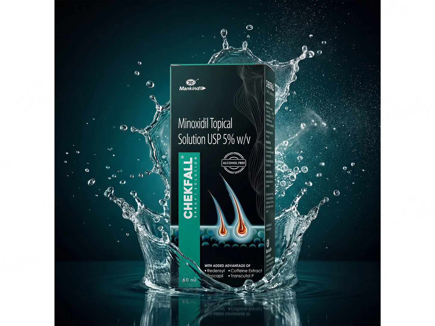 Chekfall 5% Spray Hair Solution, 60ml